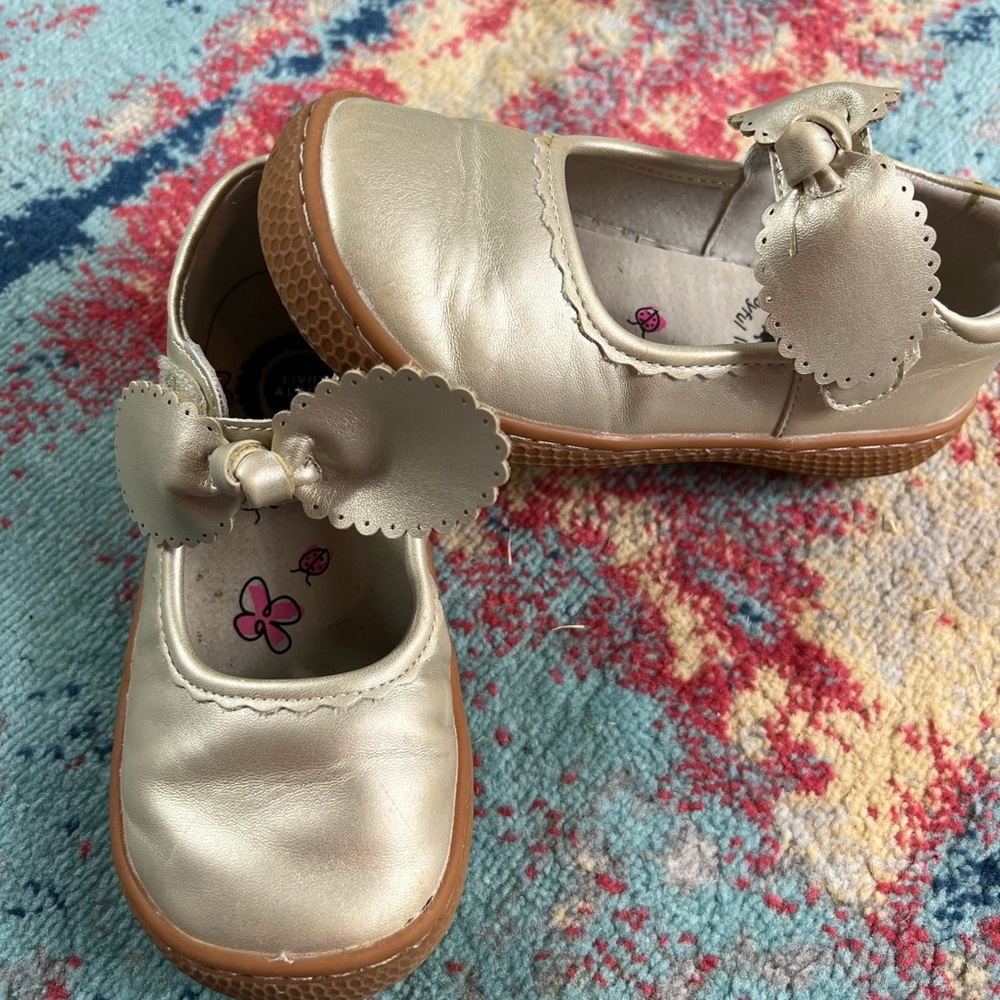 Live & Luca Gold Mary Janes Size 11